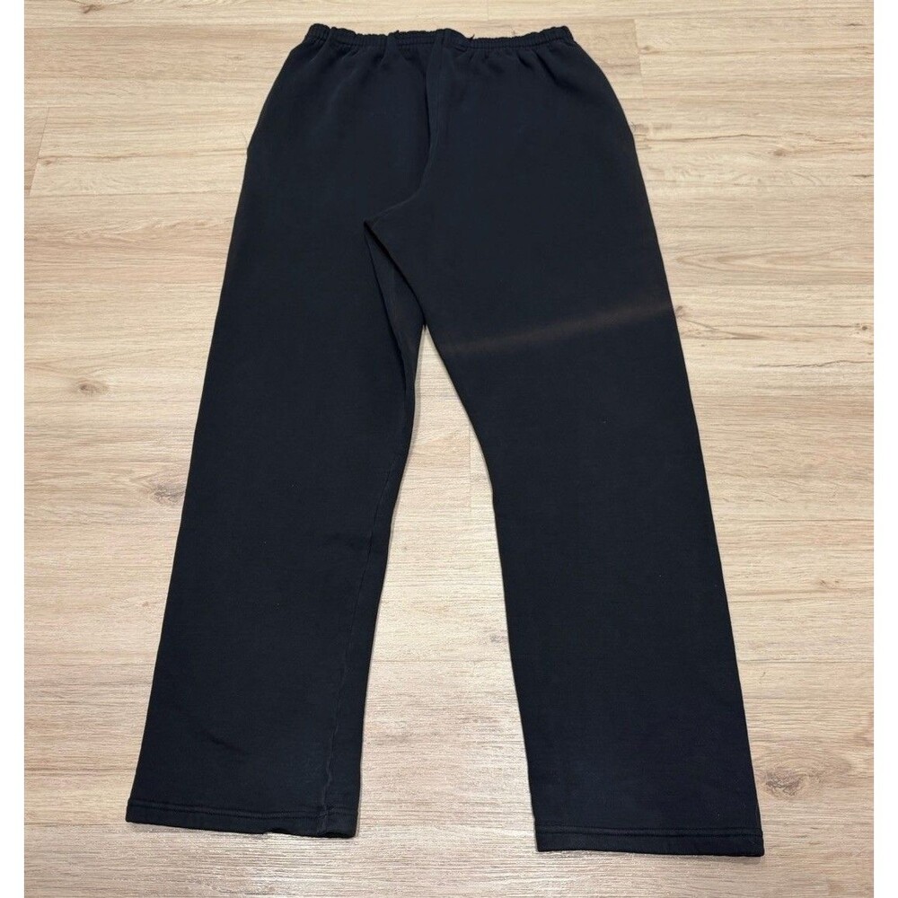 Vintage 90s Russell Athletic Mens XL Faded Blank Sweatpants Black USA 30” Inseam
